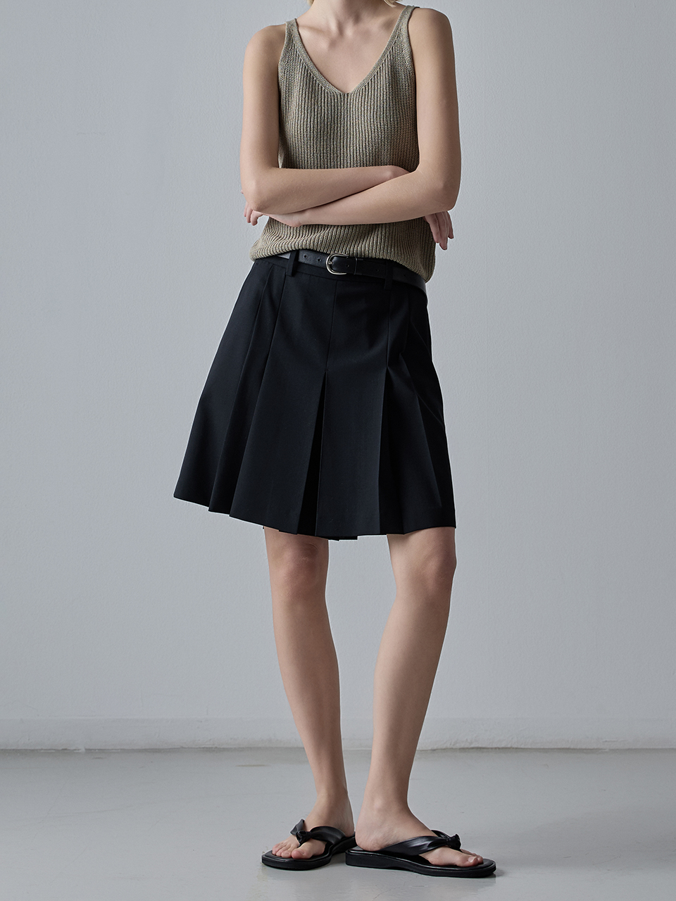 FACADE PATTERN ♥ Curved Summer Wool Pants Pants - FACADE PATTERN